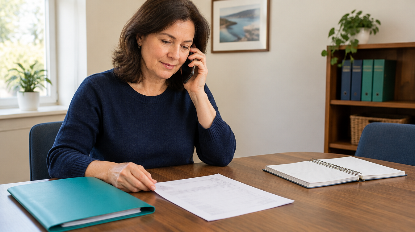 Illustrative scene of a board member calling a vendor to verify payment instructions.