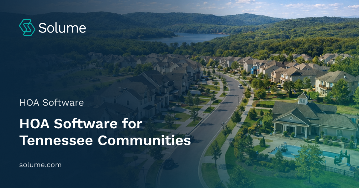 Scenic Tennessee lake and mountain landscape used as a featured image for HOA software solutions serving Tennessee homeowner associations and community management companies.
