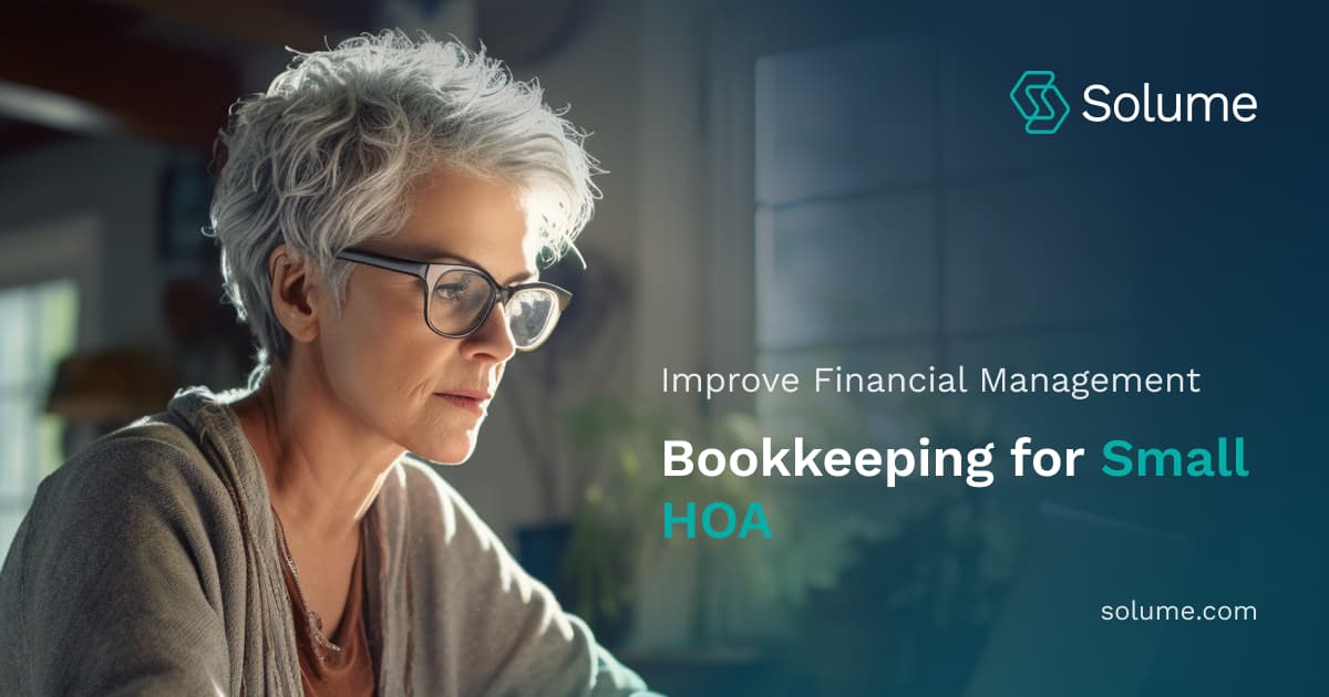 A woman working on Book Keeping for a Small HOA
