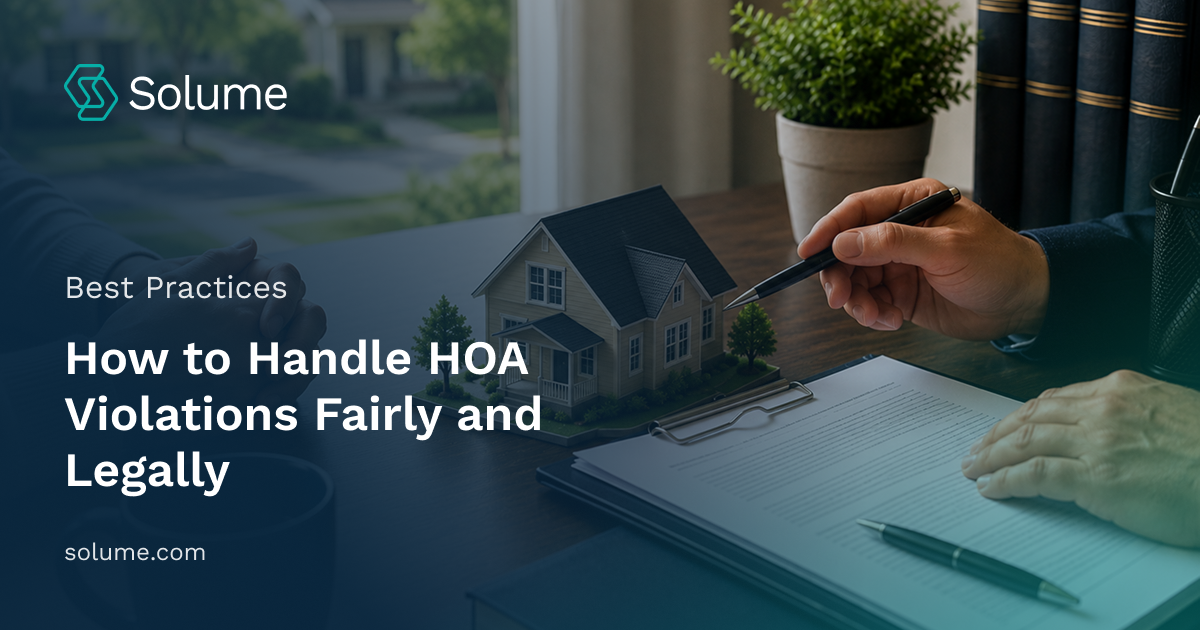 A homeowner and advisor review property documents and HOA-related considerations in a professional setting.