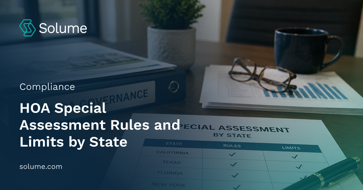 HOA special assessment rules and limits compared across different U.S. states