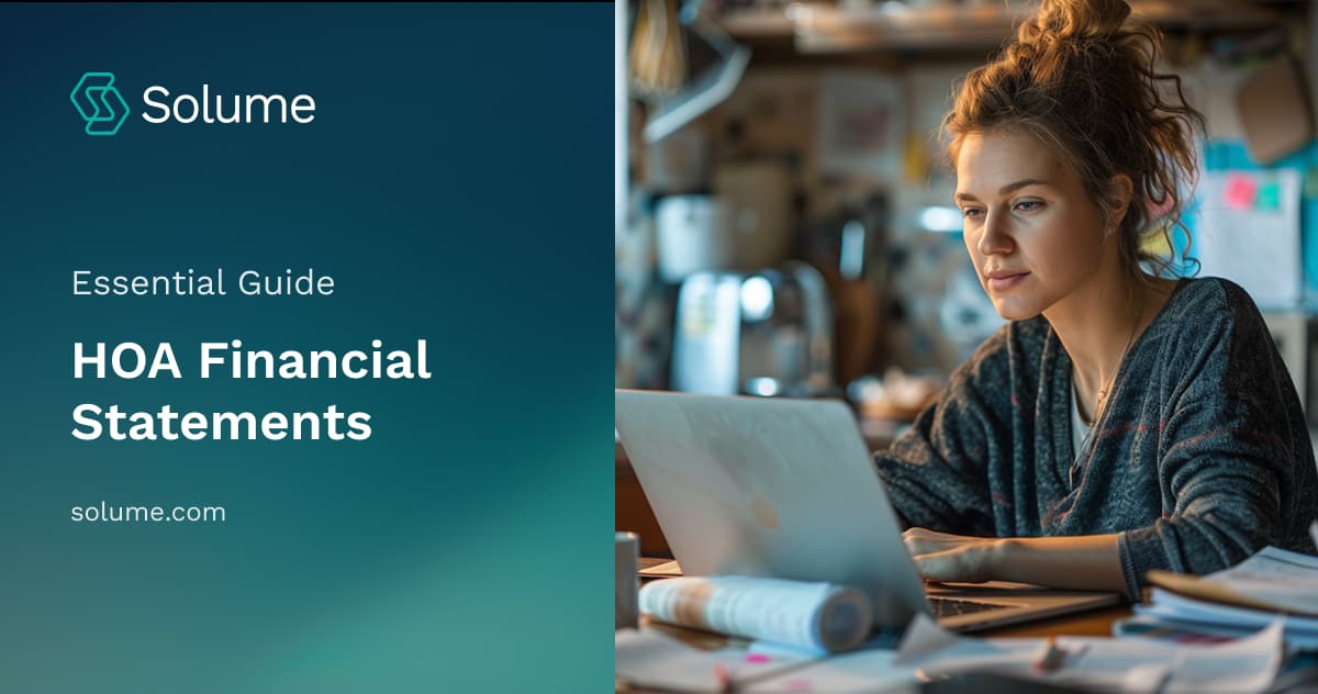 A woman reading HOA Financial Statements