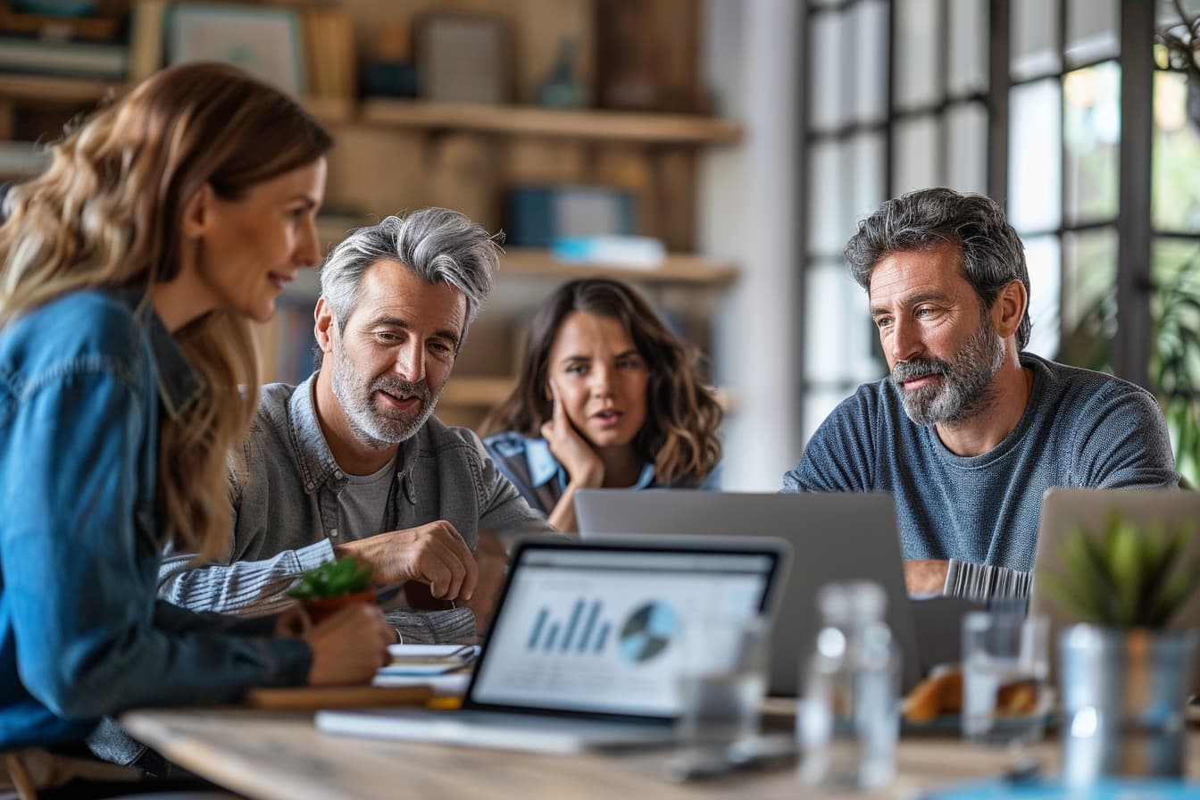 A group of people reviewing their HOA Budget Template