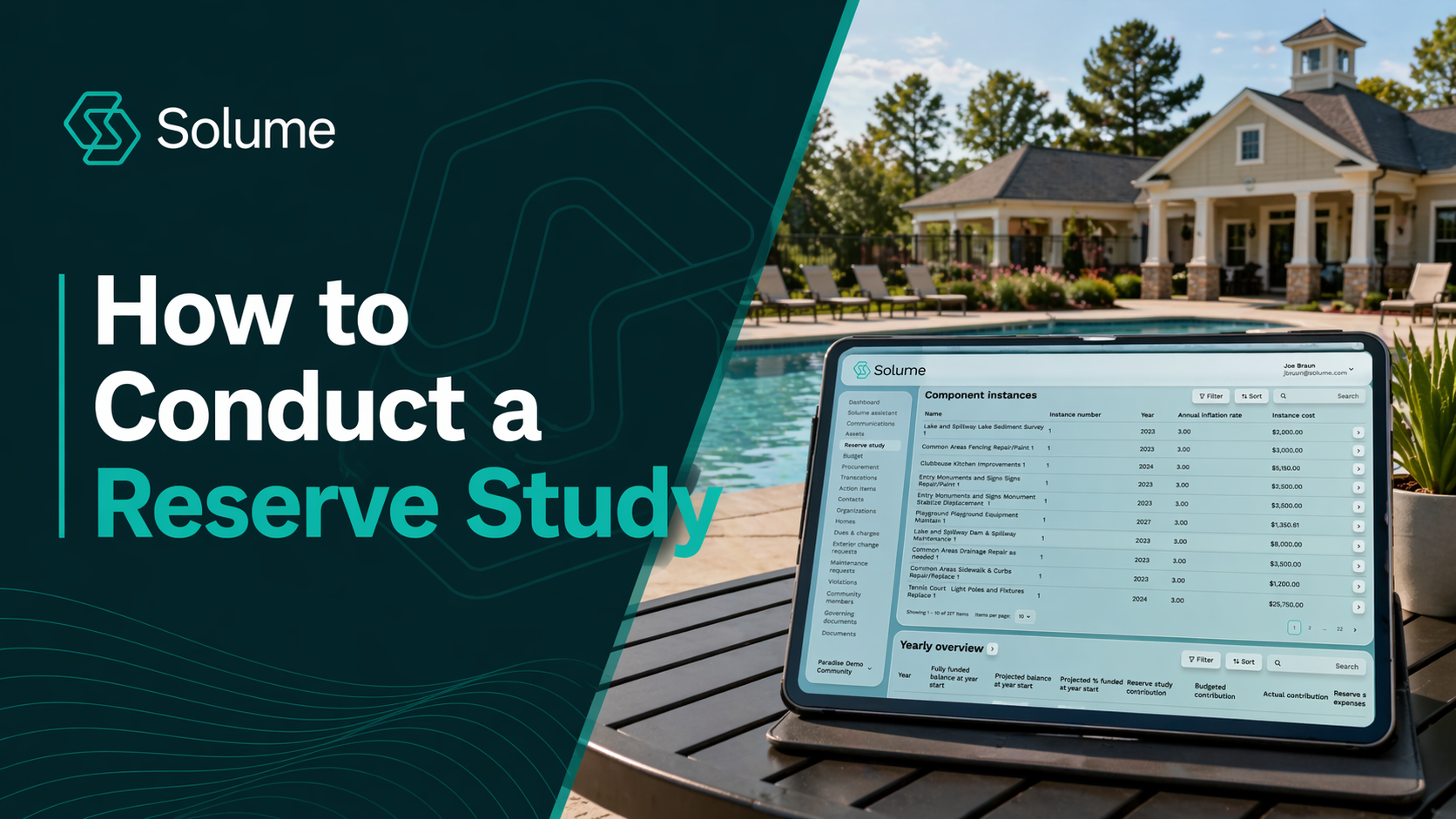 Graphic says, "How to conduct a reserve study"