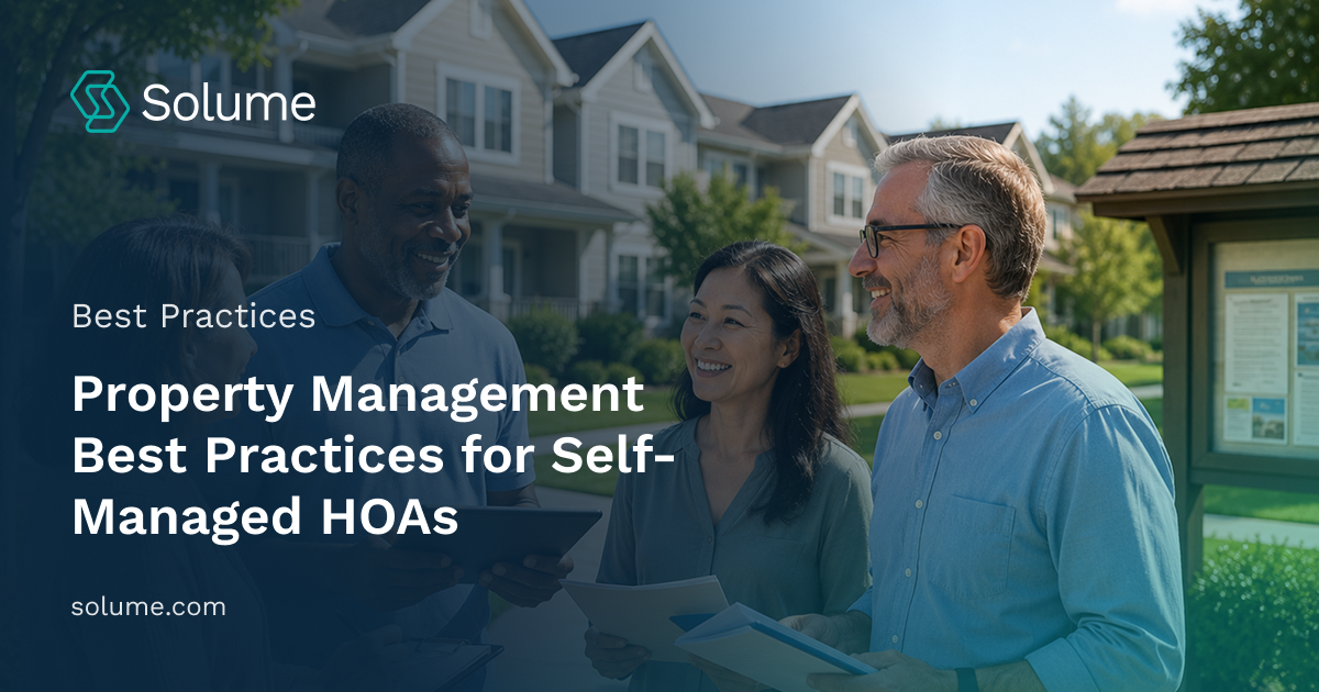 Volunteer HOA board members collaborate outdoors to discuss community operations, review priorities, and make informed property management decisions for their neighborhood.