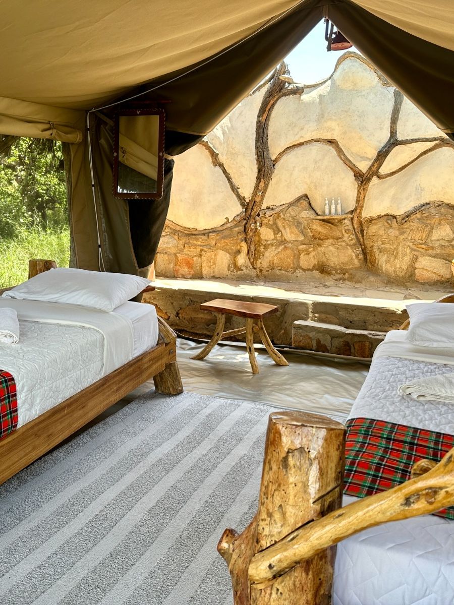 Lion's Cave Camp luxury tent interior
