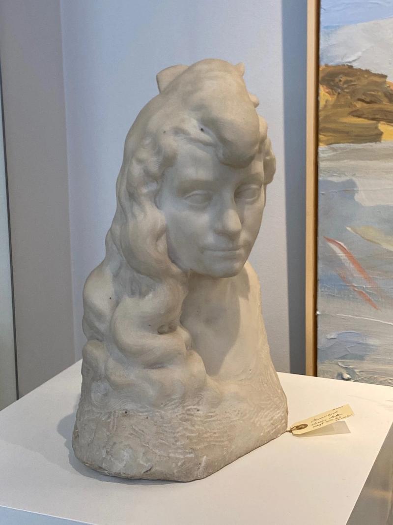 Marble bust signed Matton