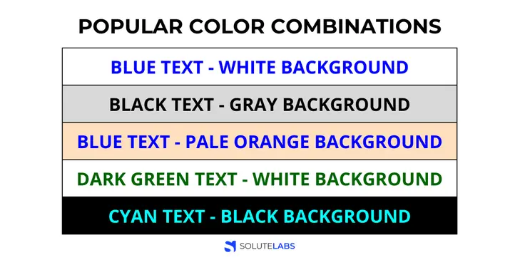 Popular Colour Combinations