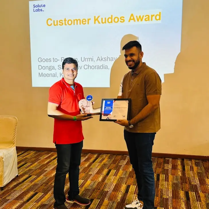 Customer Kudos Award: Sambhav Choradia