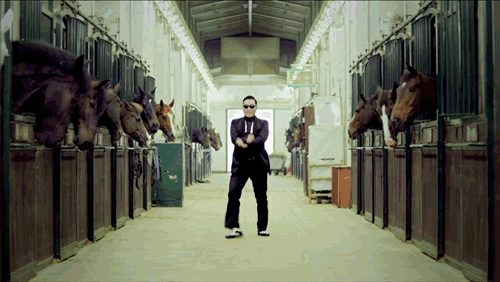 Psy's Gangnam style song gif