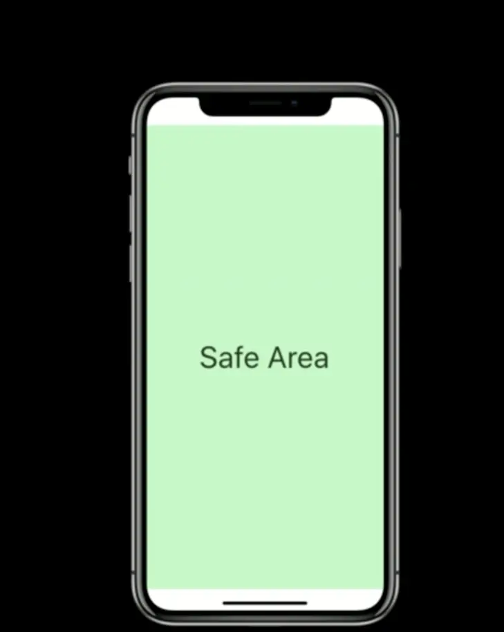 safe area for iPhone X