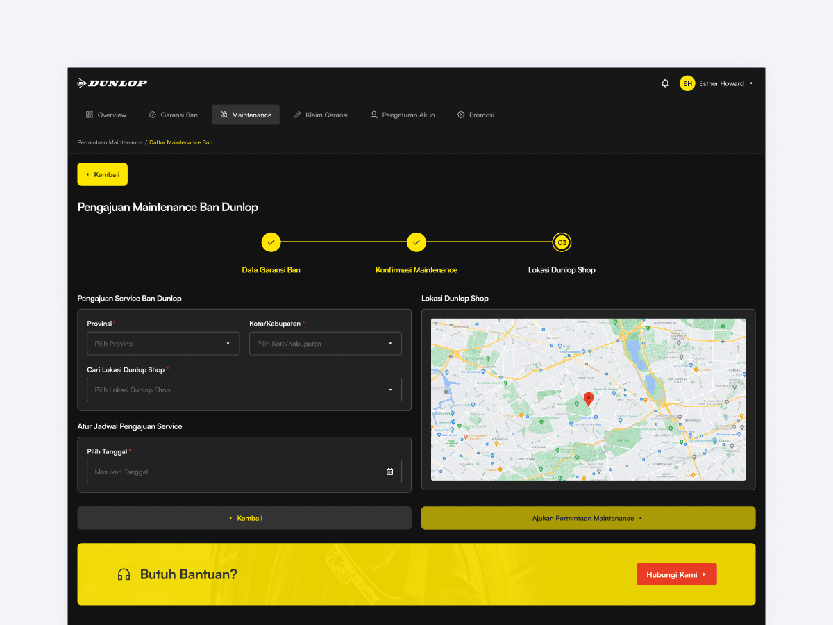 Dunlop Warranty Web App