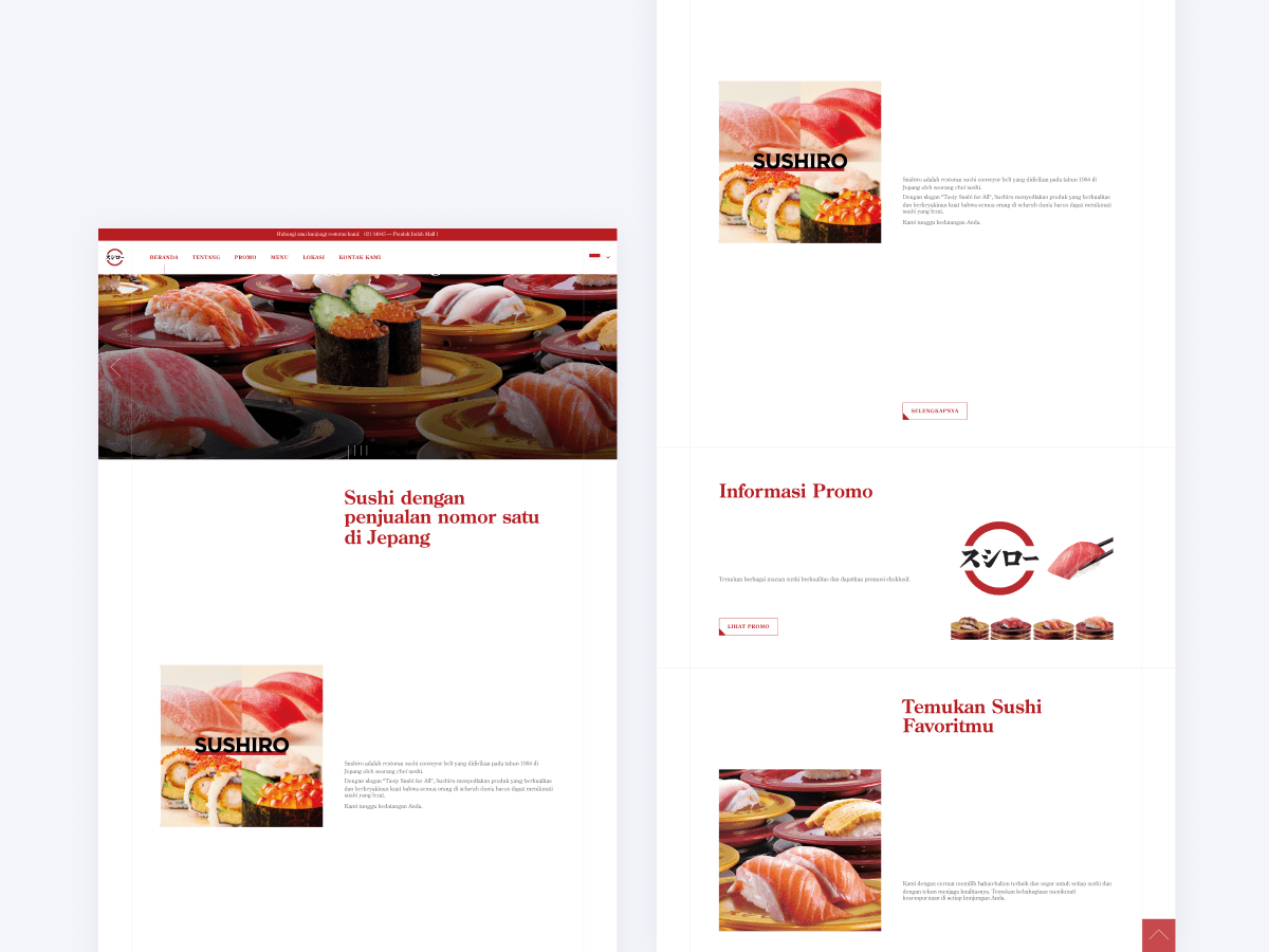 Sushiro Indonesia Website Development