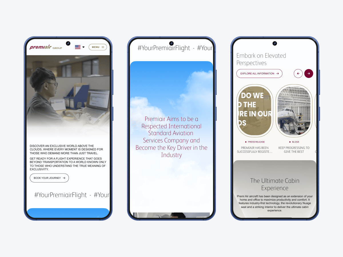 Premiair Website Revamp