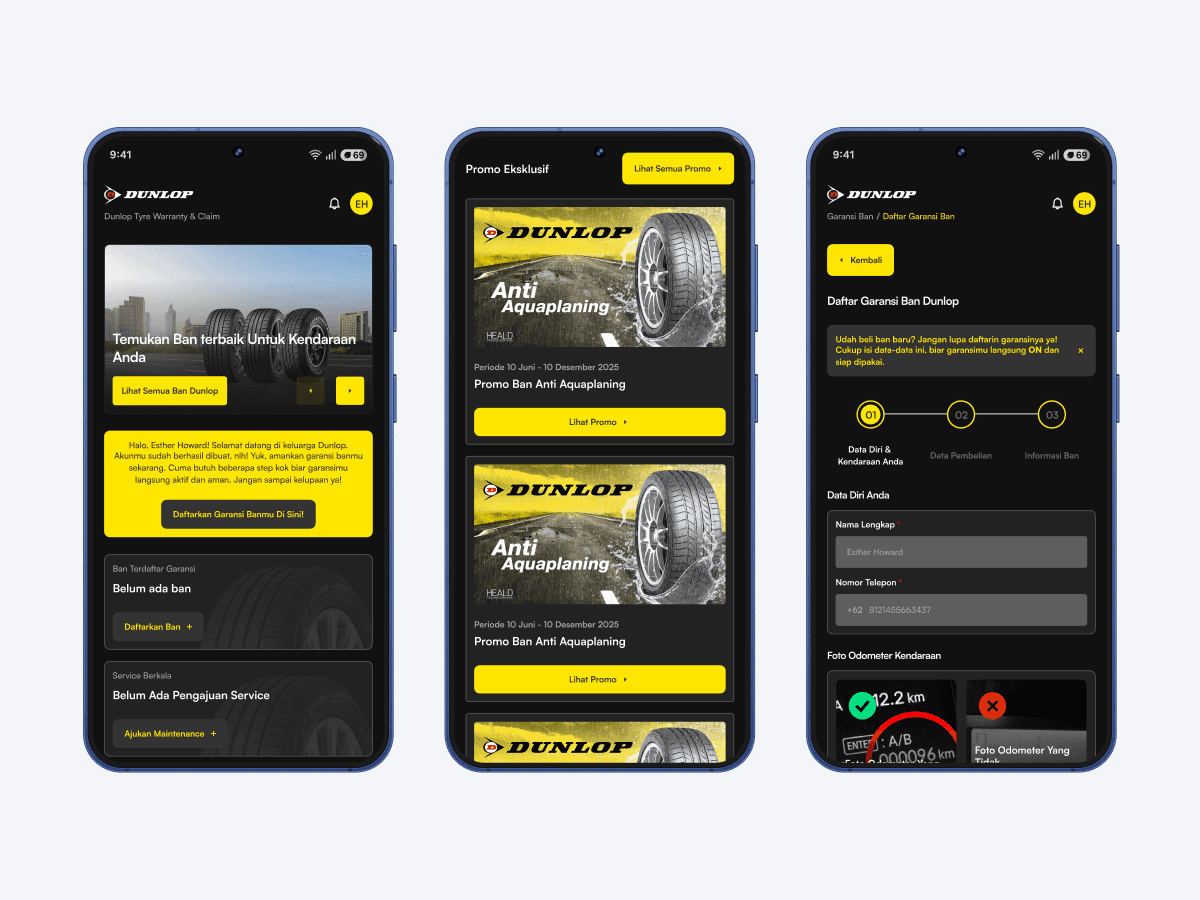 Dunlop Warranty Web App