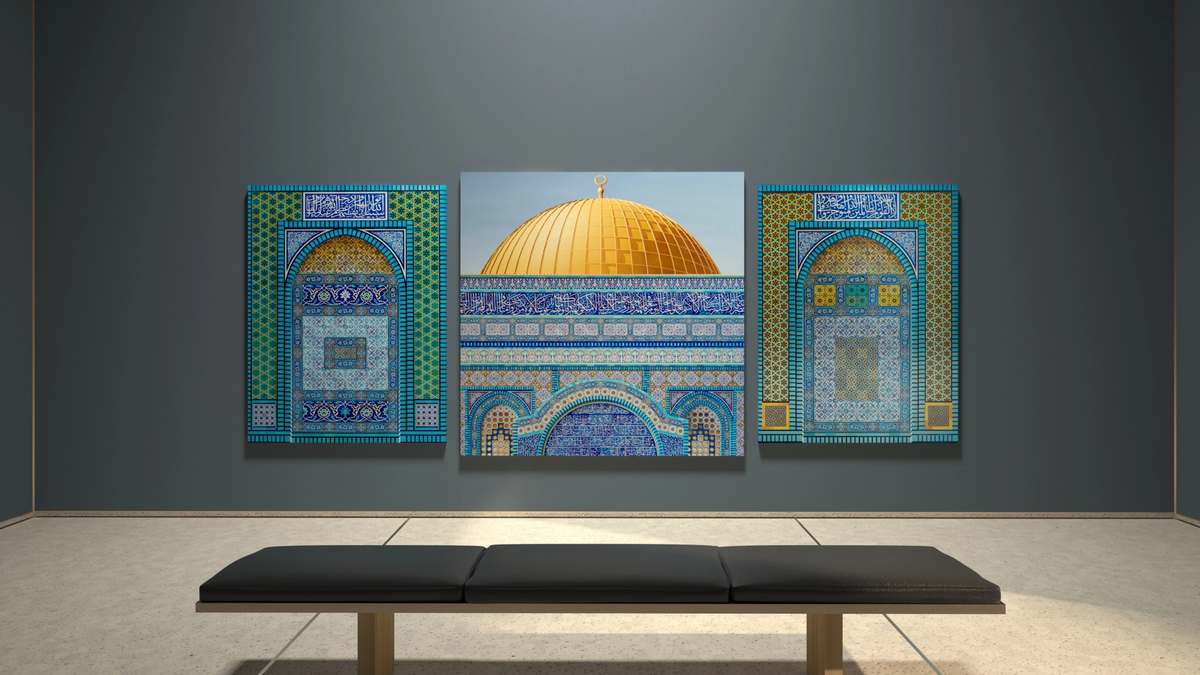 Dome of the Rock Triptych, 2017, gallery view