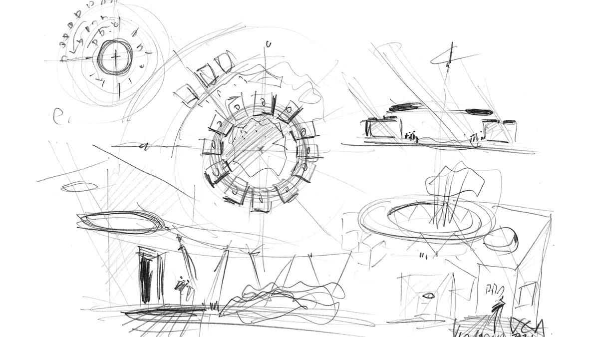 Sketch of the VCA design on paper