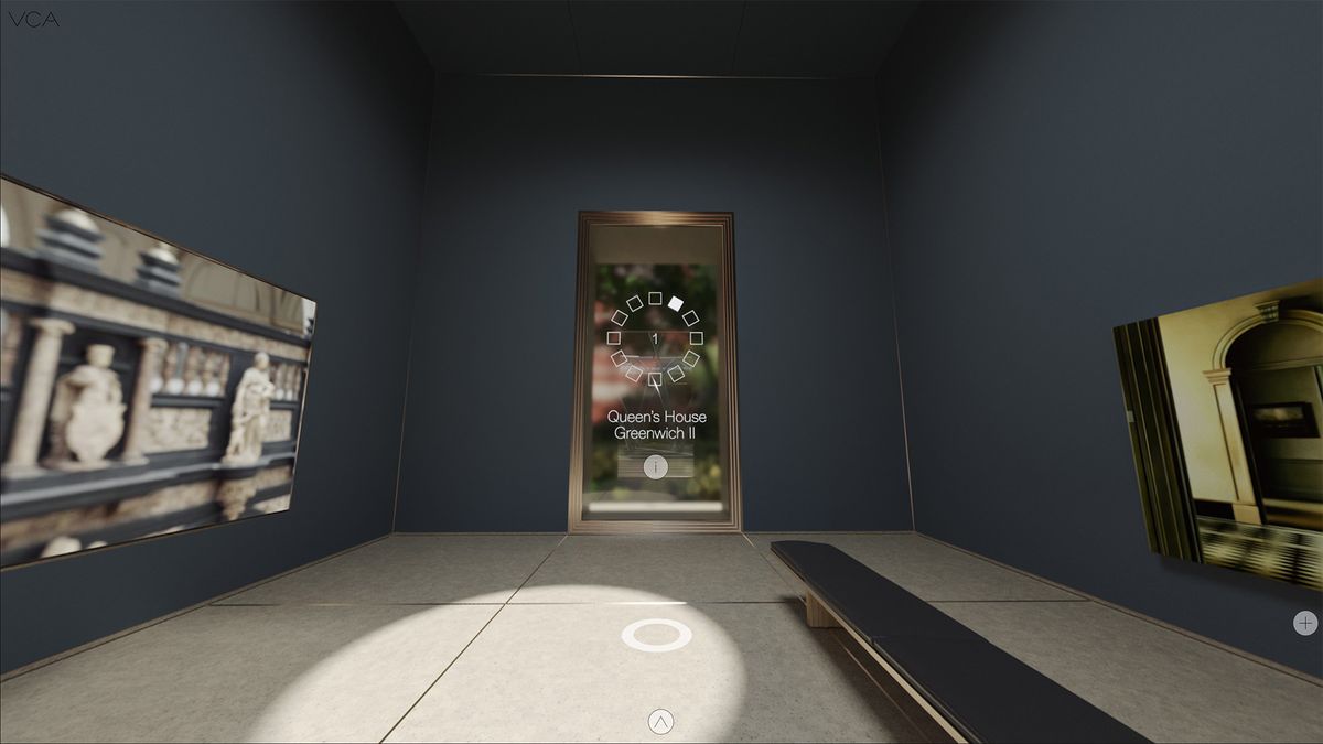 VCA gallery room with paintings