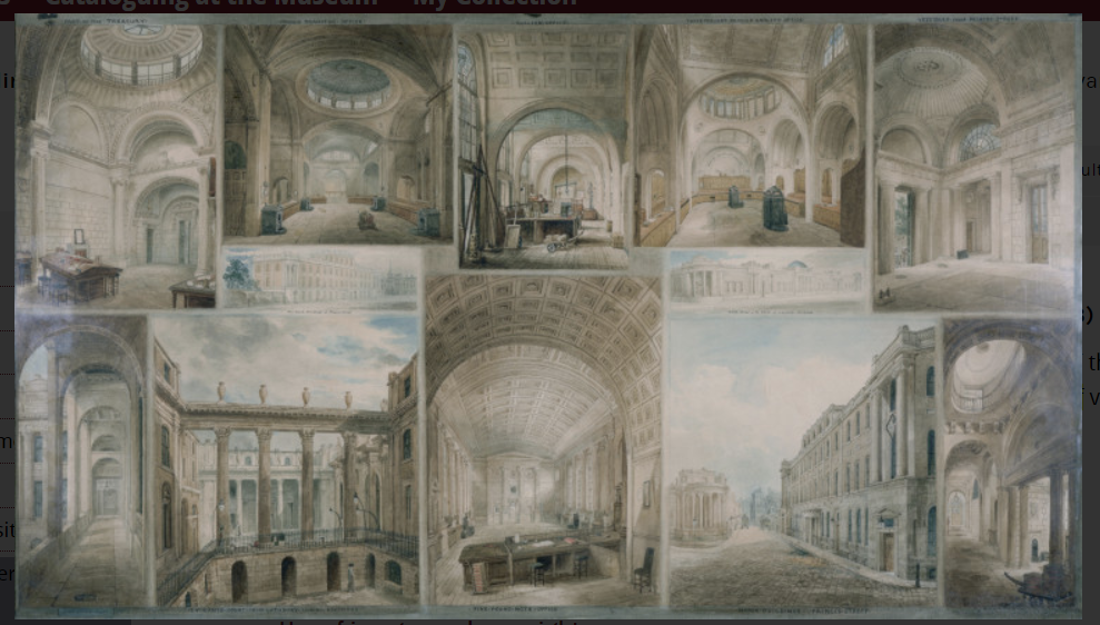 Drawing of the Bank of England