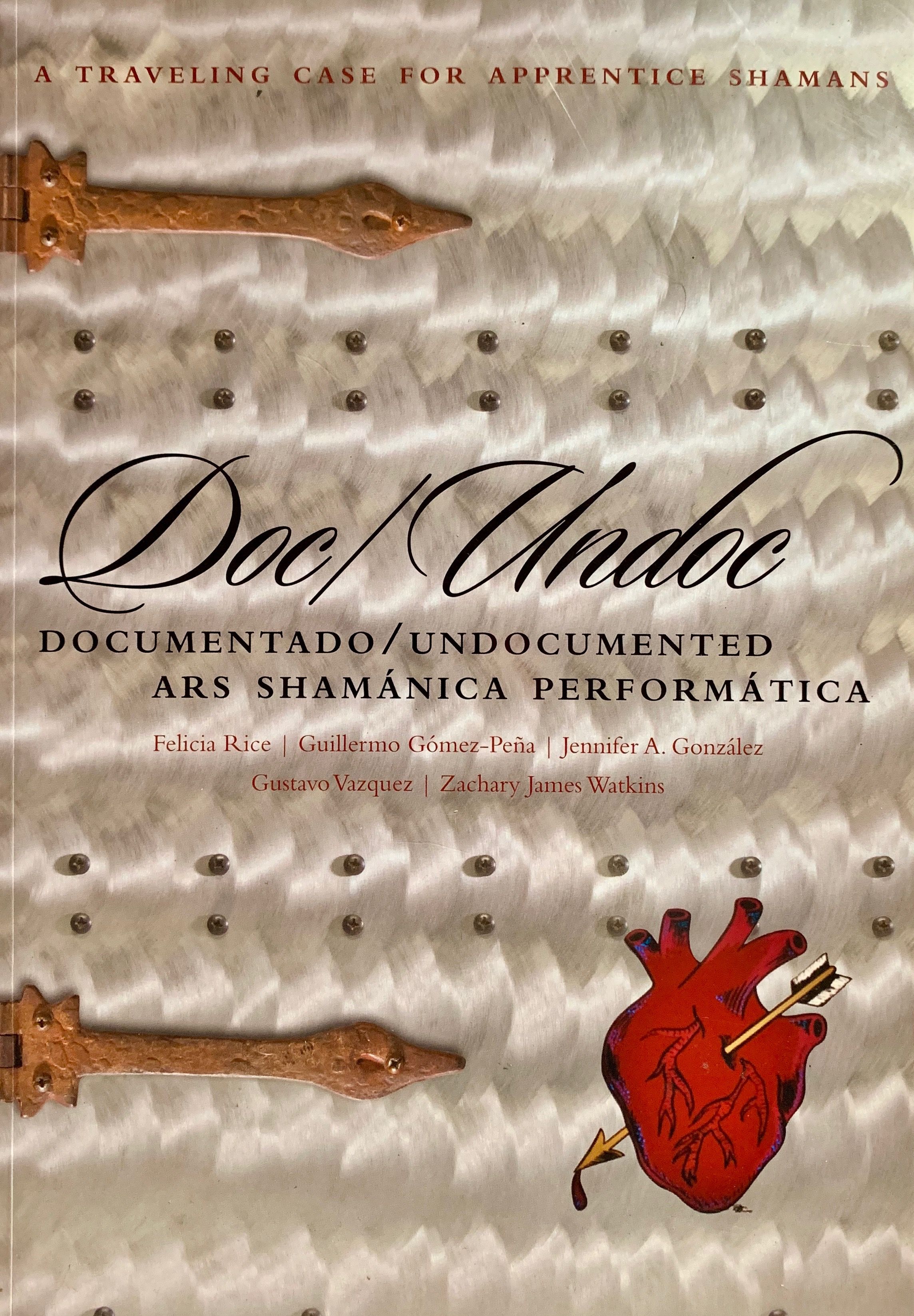 Cover of book with hinges and a heart with an arrow through it.