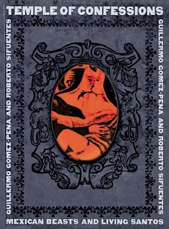 Black, grey, and red book cover. Two female nuns embrace in a kiss.