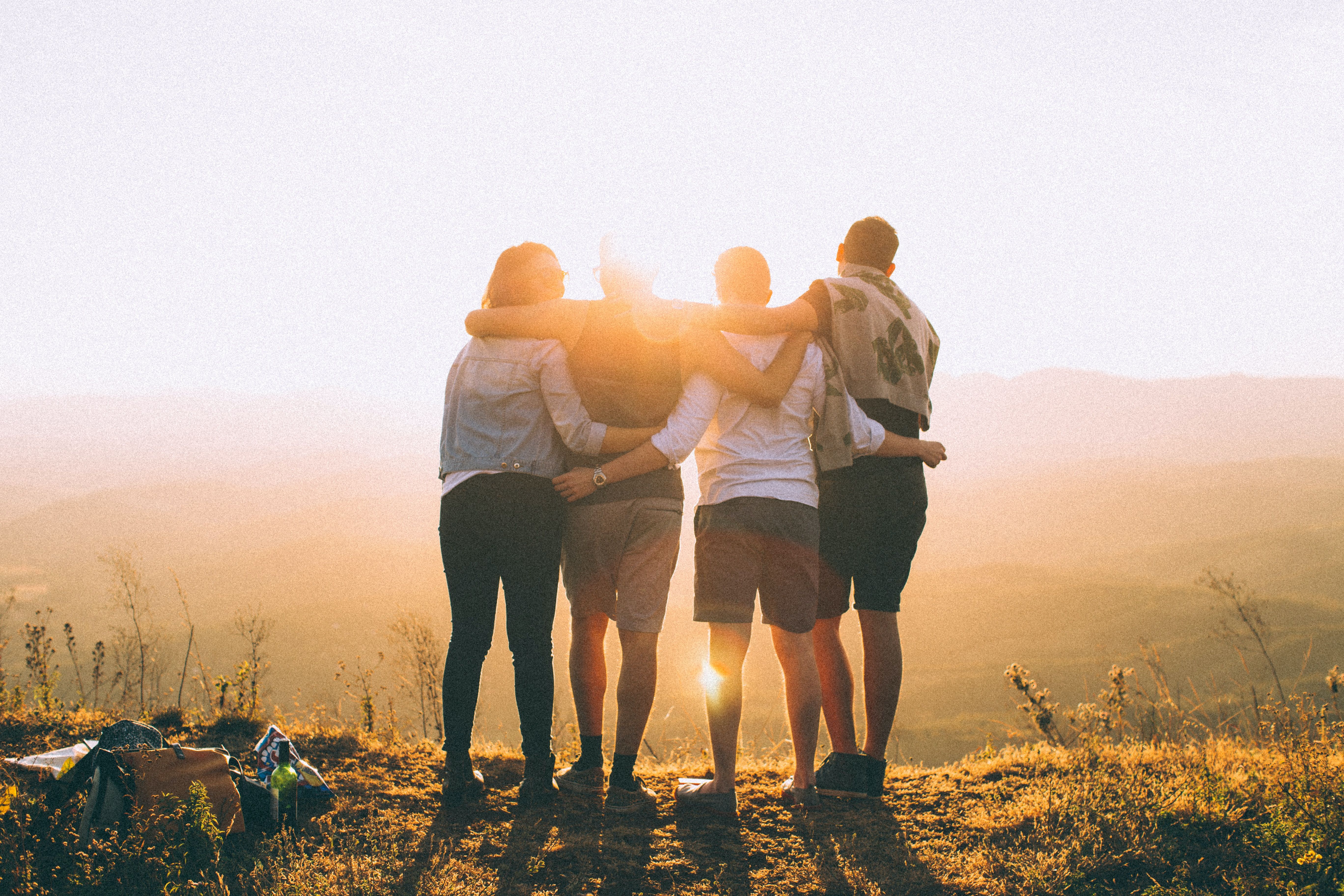 A group of people enjoying each other's company.