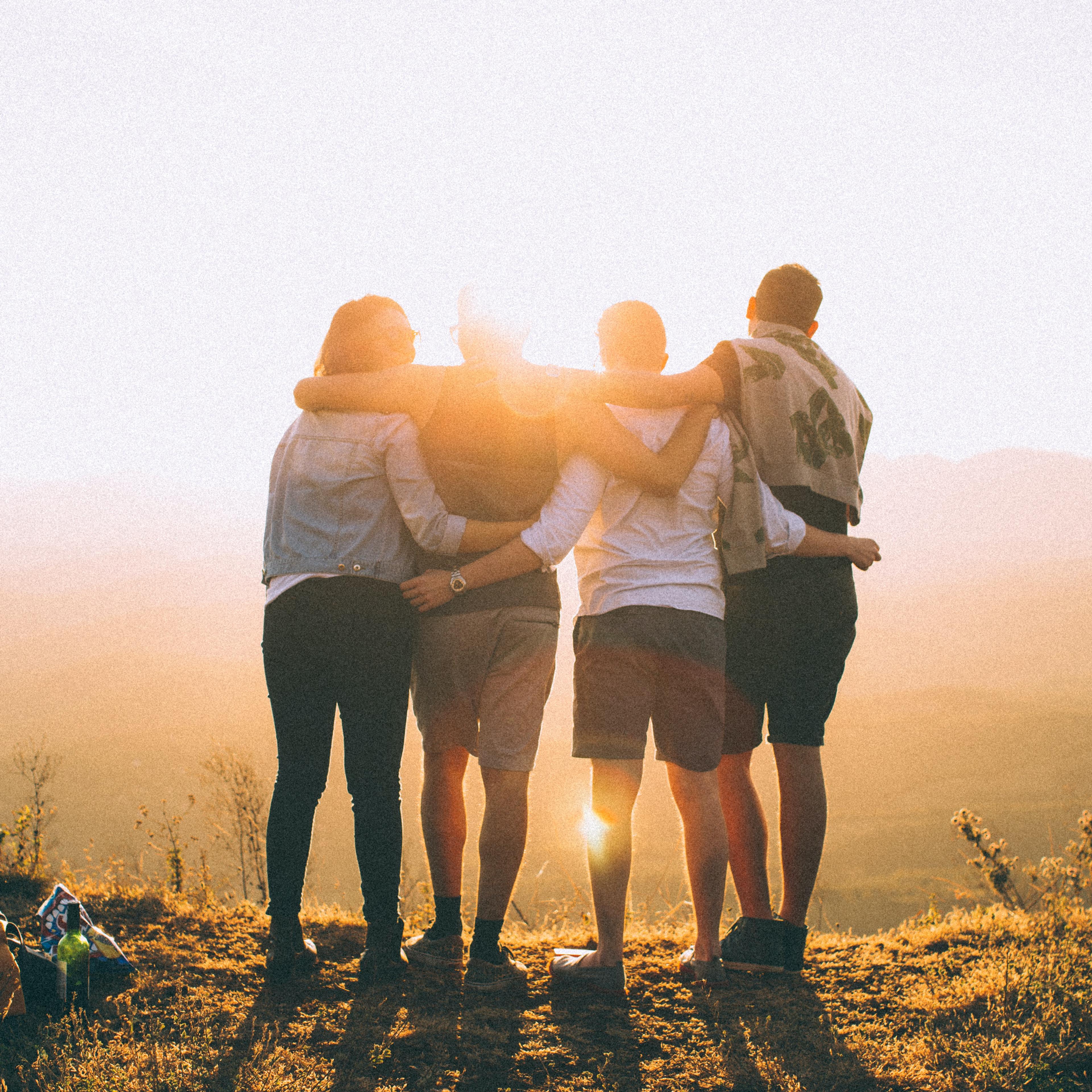 A group of people enjoying each other's company.