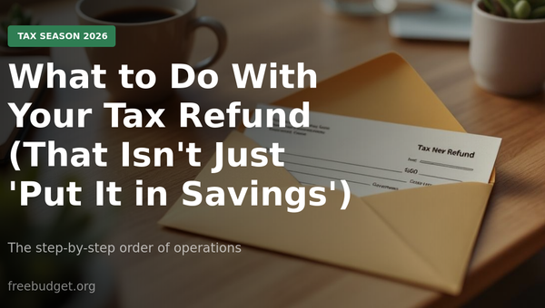 What to Do With Your Tax Refund (That Isn't Just 'Put It in Savings')