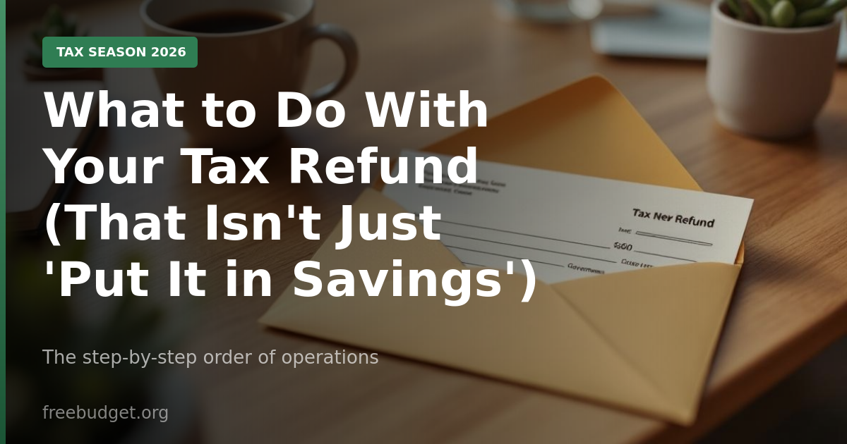 What to Do With Your Tax Refund (That Isn't Just 'Put It in Savings')