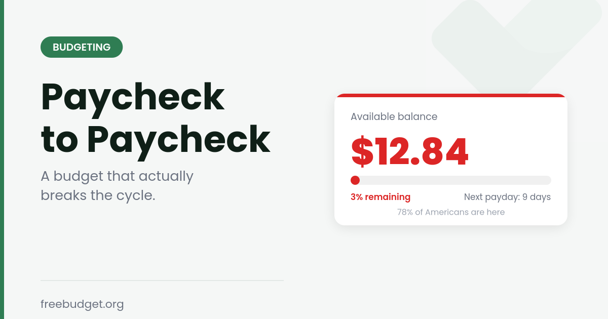 How to Stop Living Paycheck to Paycheck: A Real Budget for People Who Think Budgeting Won't Work for Them
