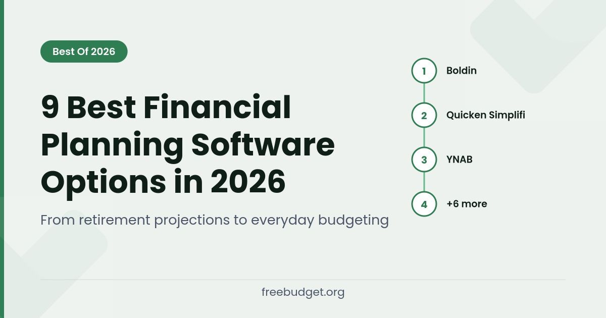 9 Best Financial Planning Software Options in 2026