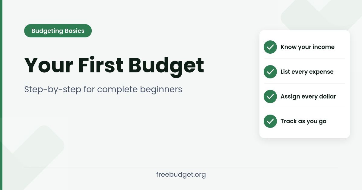 How to Start a Budget for the First Time (Zero Experience Required)
