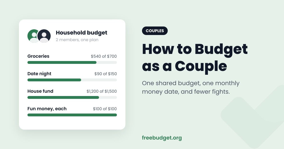 How to Budget as a Couple (Without It Turning Into a Fight)