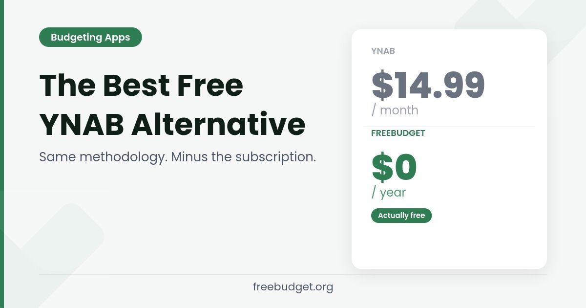 Why FreeBudget Is the Best Free YNAB Alternative in 2026