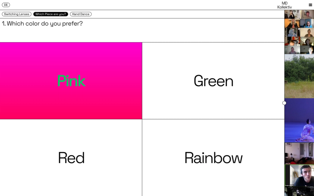 Screenshot from the MD Kollektiv “Play” section with a quiz 