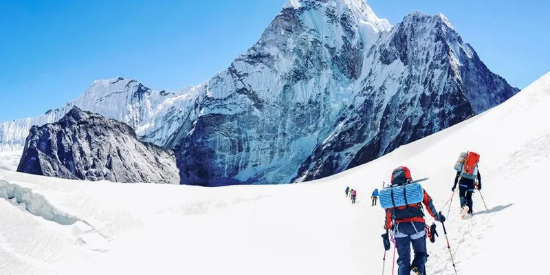 Mountain and Mountain Climbers