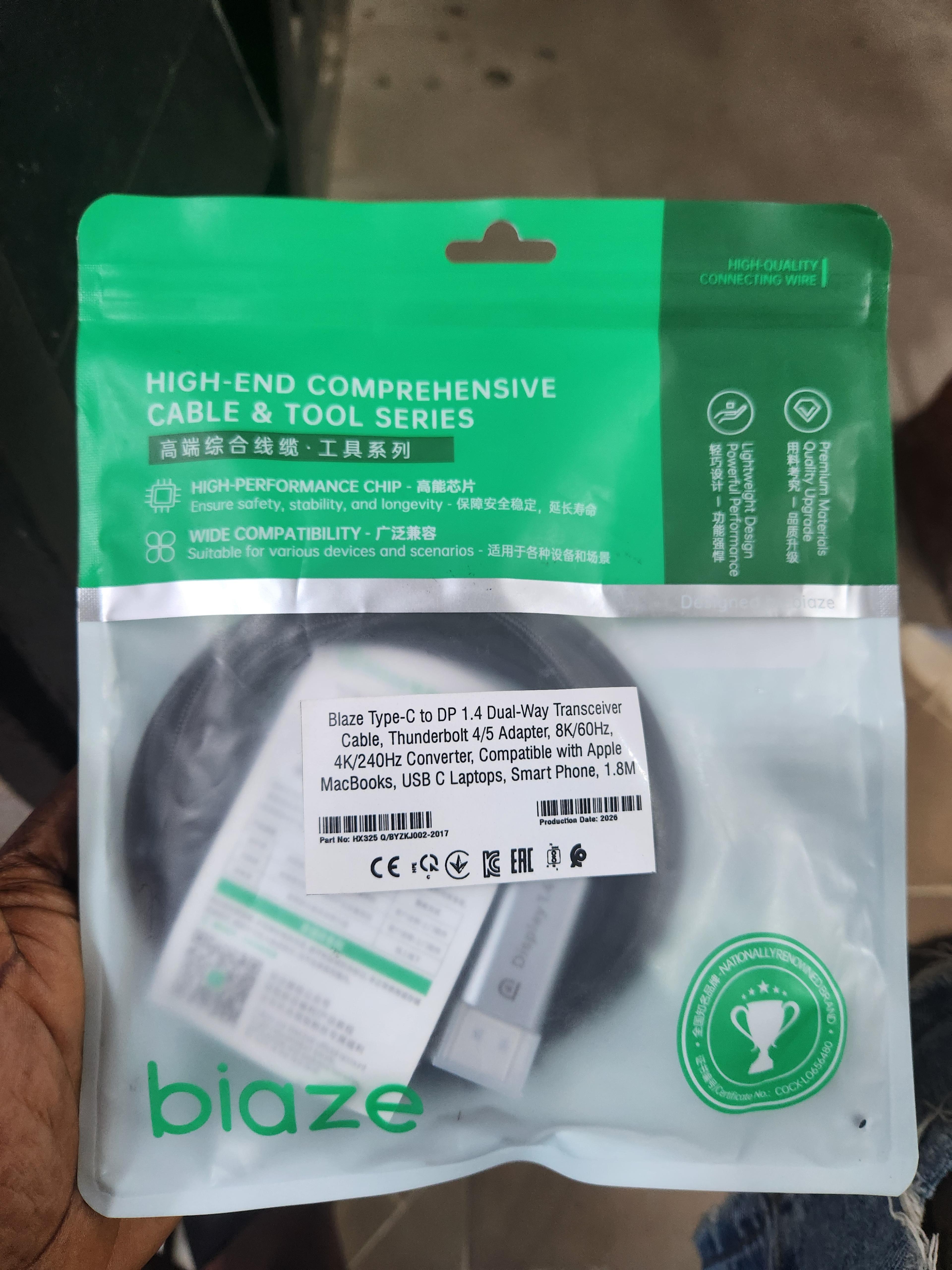 Blaze Type-C to DisplayPort 1.4 Dual-Way Transceiver Cable  - view 3