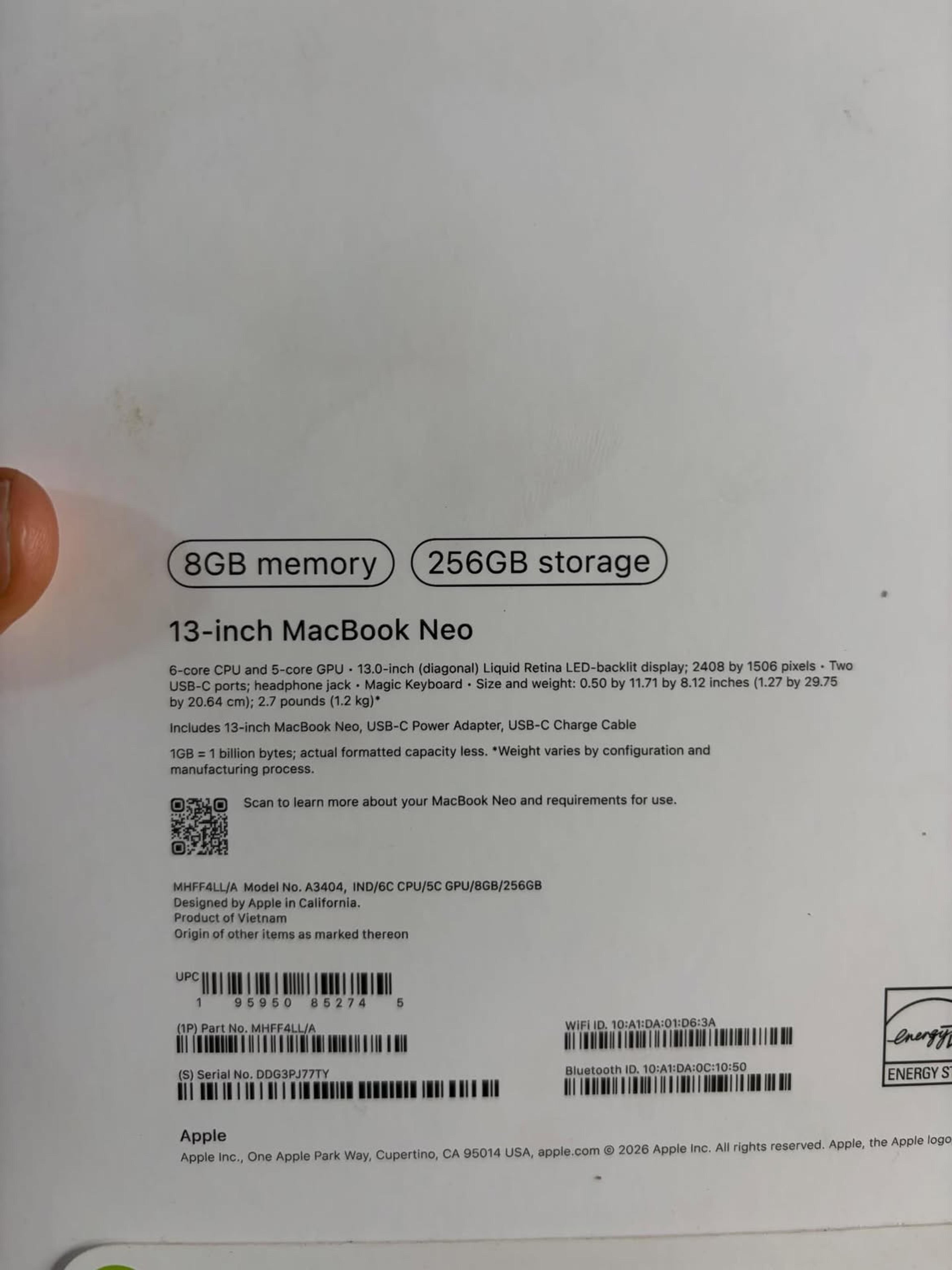 MacBook Neo (2026) 13-Inch 8/256 - view 2