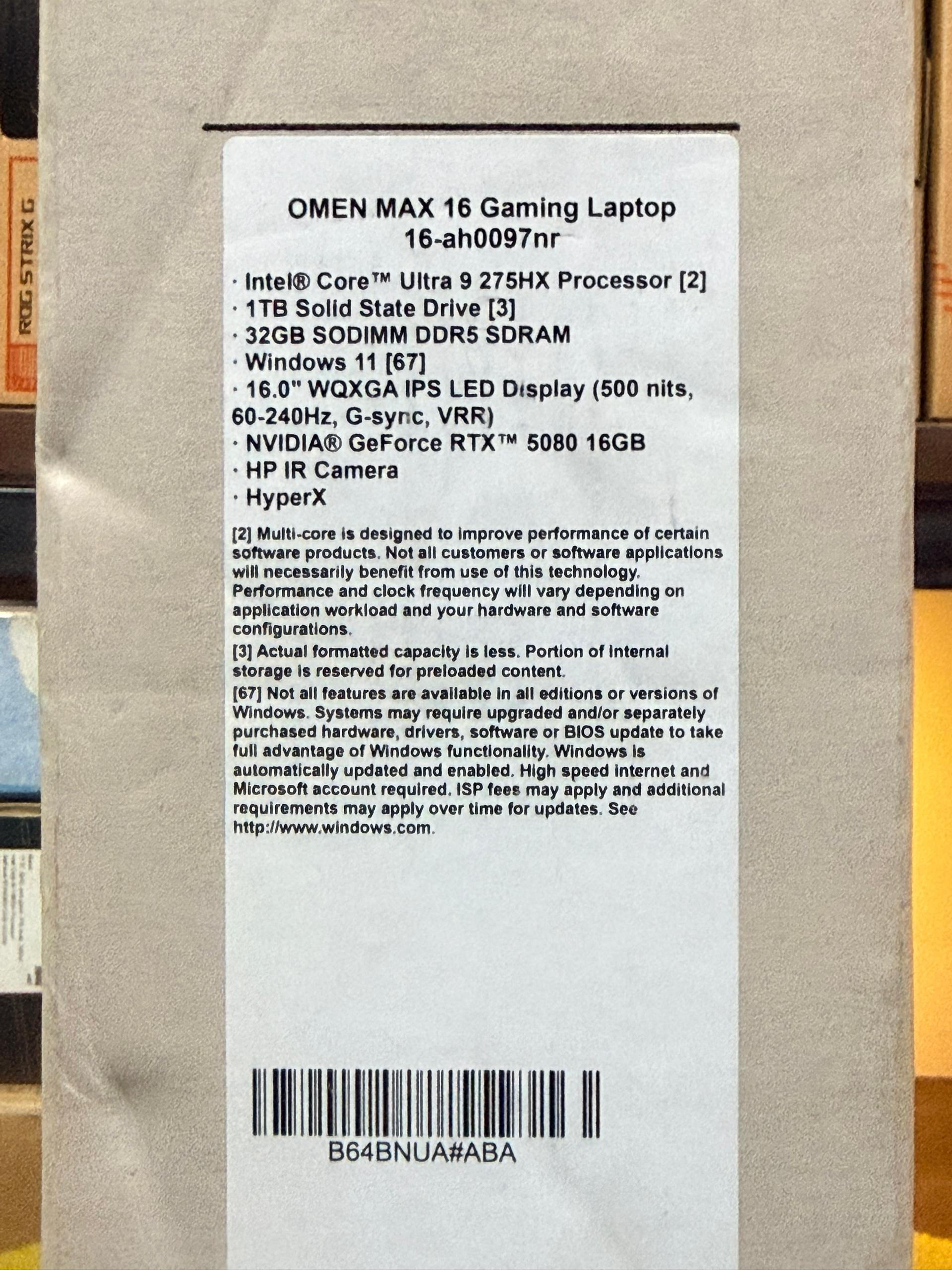 Brand New Sealed 2025 HP OMEN MAX 16-ah0097nr OLED - view 2