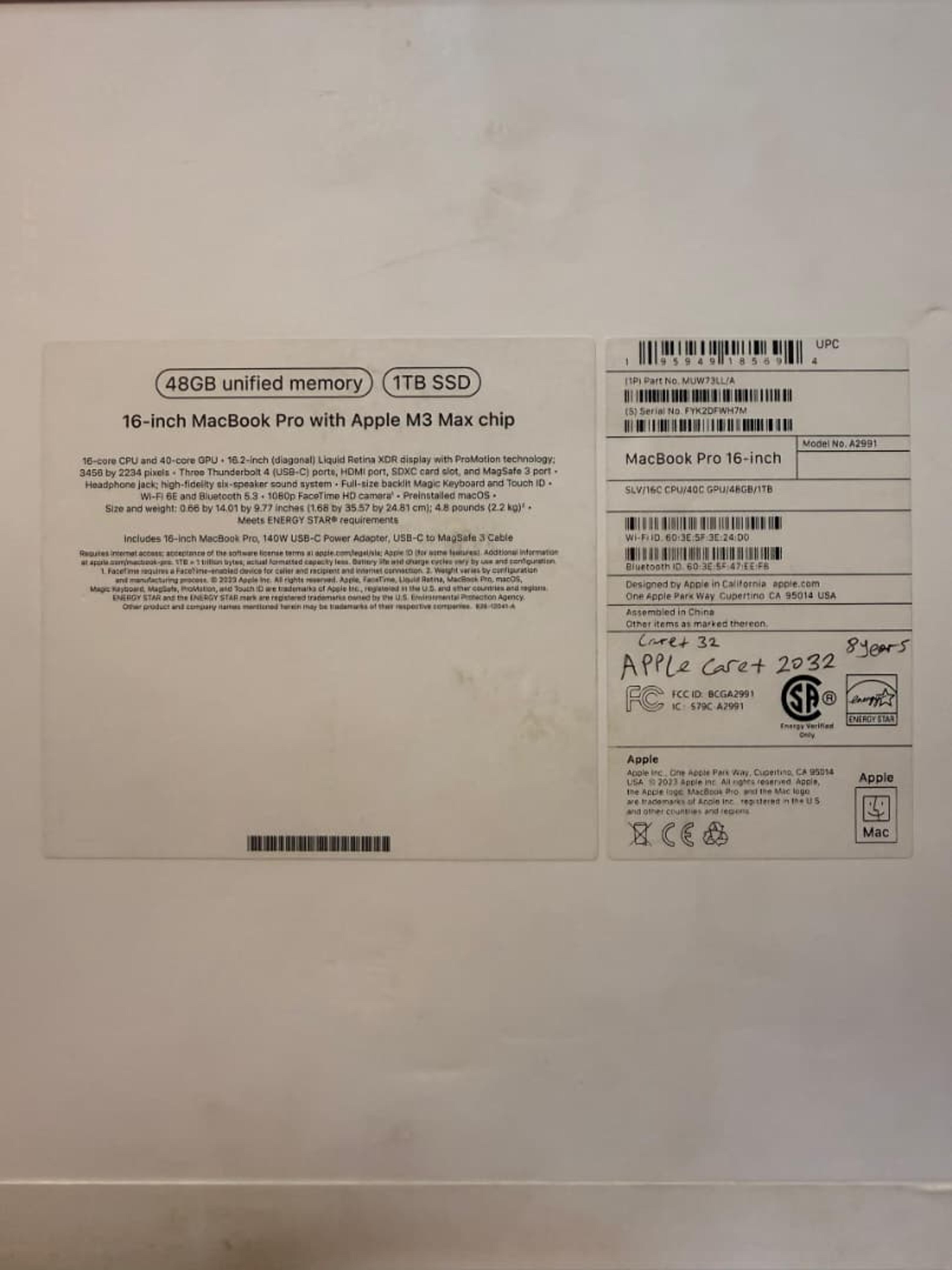 Brand-New Sealed 2024 16inches MacBook Pro M3 Max - view 4