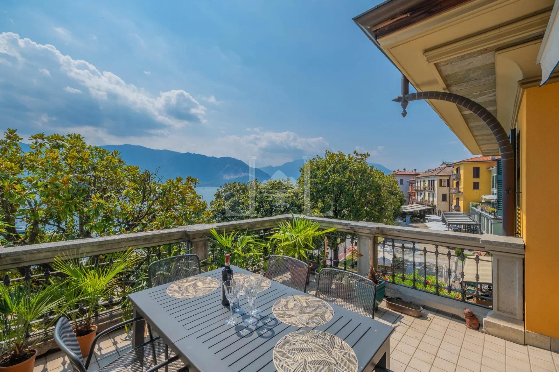 Terrace and panoramic view of the apartment in Via Solferino
