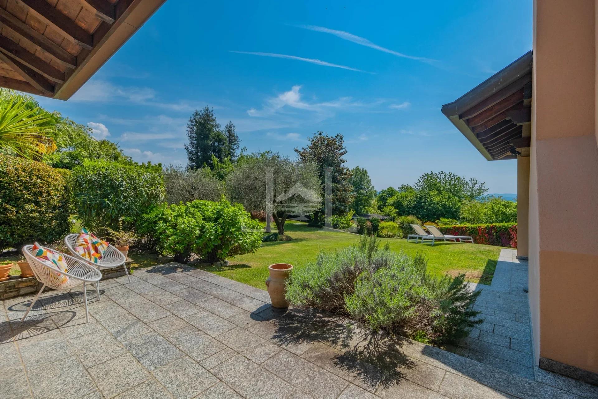 Side terrace and garden