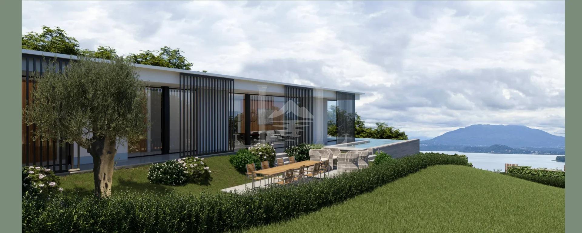 Modern Luxury Villa with Lake Maggiore Views, Meina