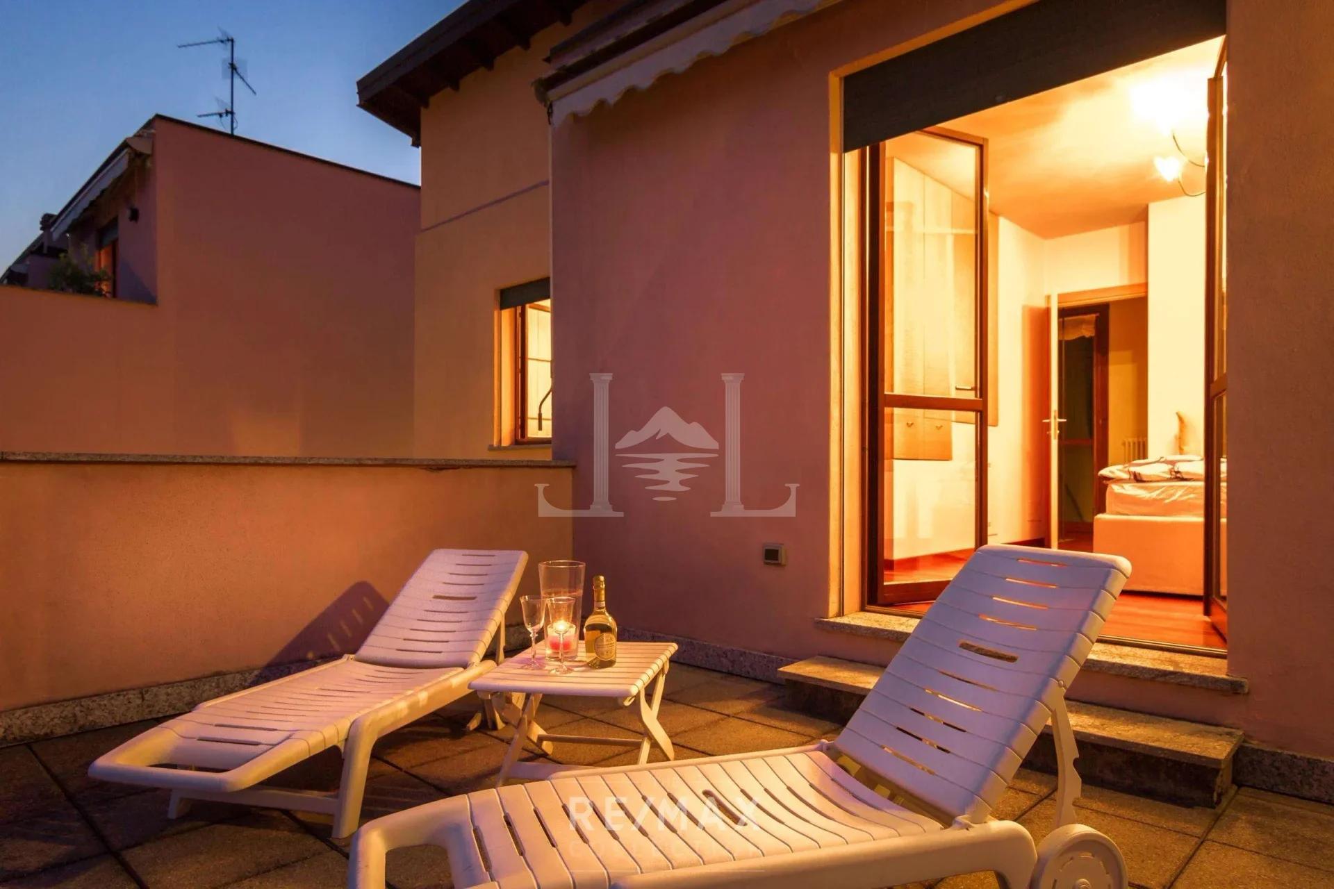 Carate urio top terrace by night