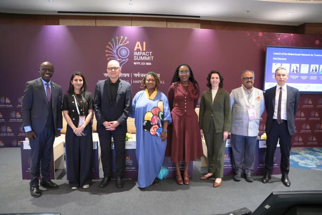 Speakers at the launch of the Global South Network for Trustworthy AI, India AI Impact Summit