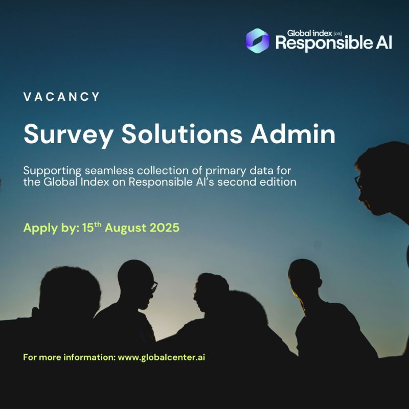  We are Hiring! Survey Solutions Admin