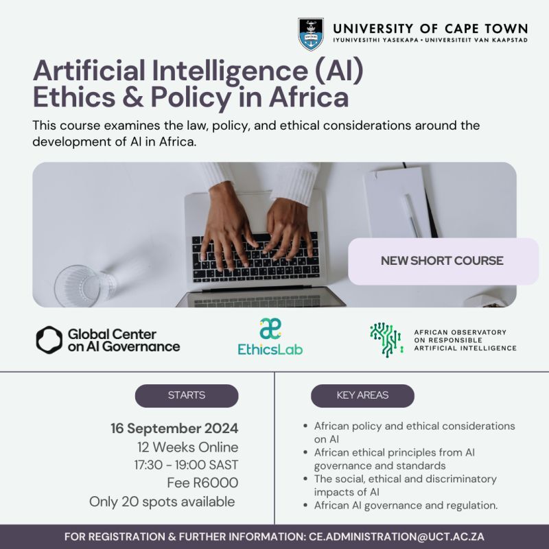 Introducing Our 12-Week Online Course: Artificial Intelligence (AI) Ethics & Policy in Africa