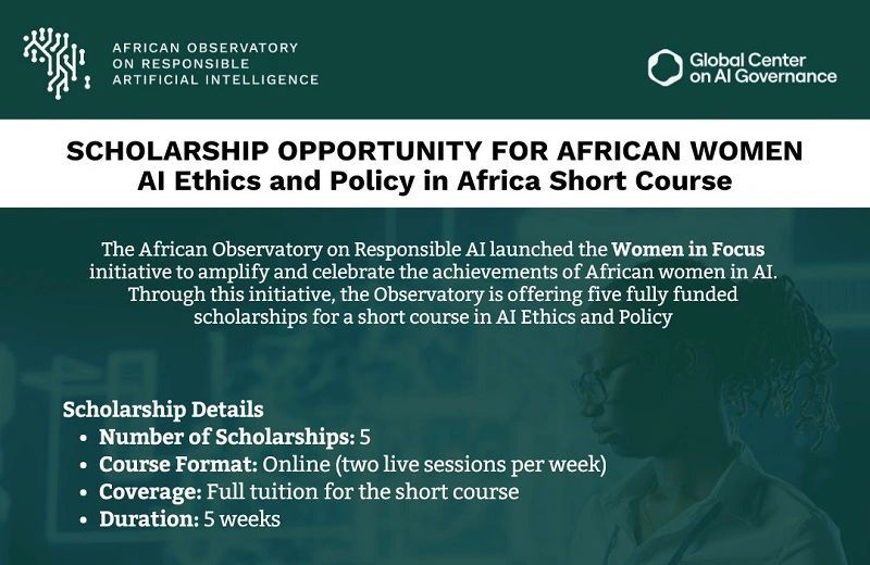 Cover image for Scholarship Opportunity for African Women: AI Ethics and Policy Short Course [CLOSED]