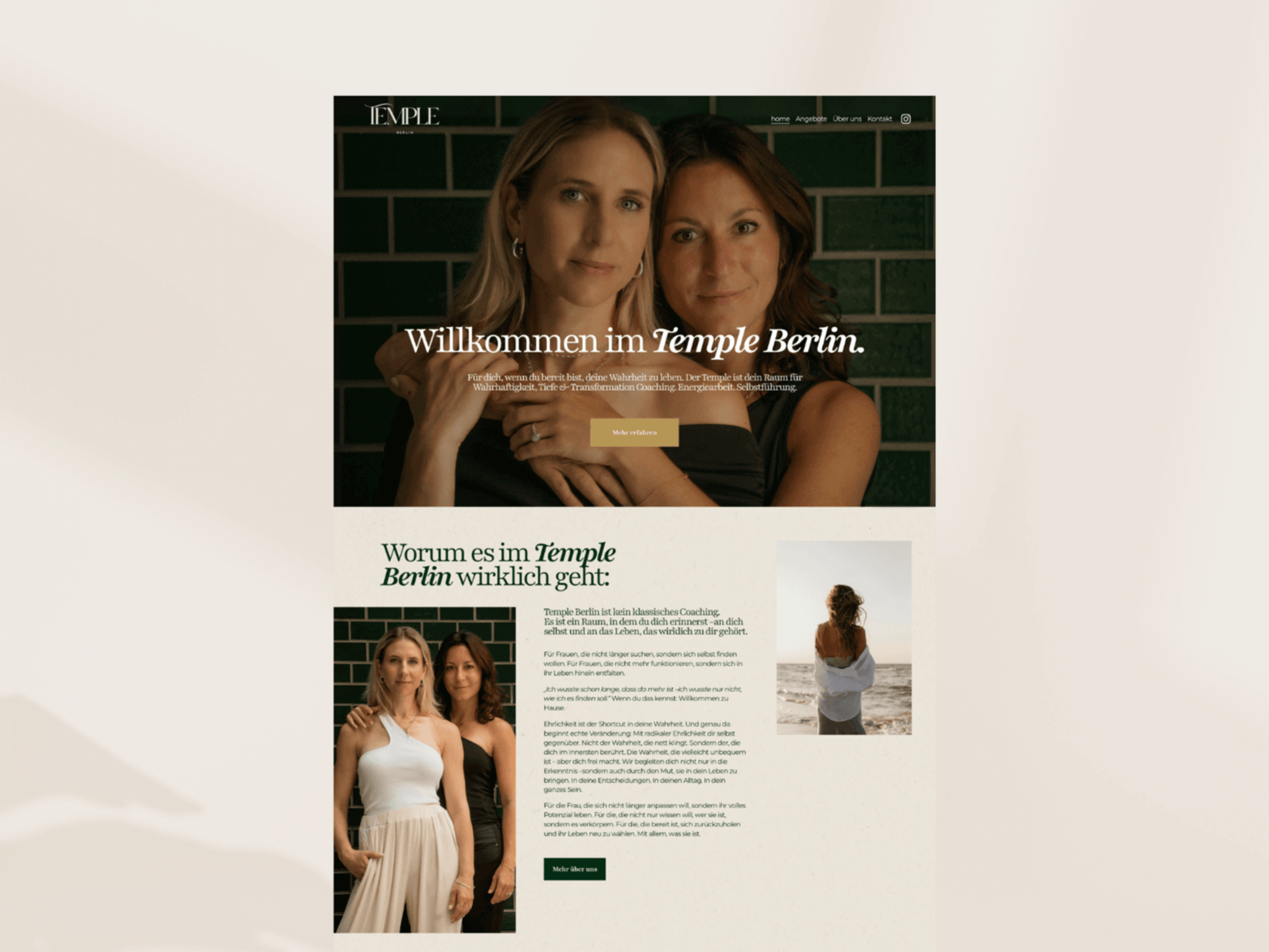 Temple Berlin website – Temple Coaching