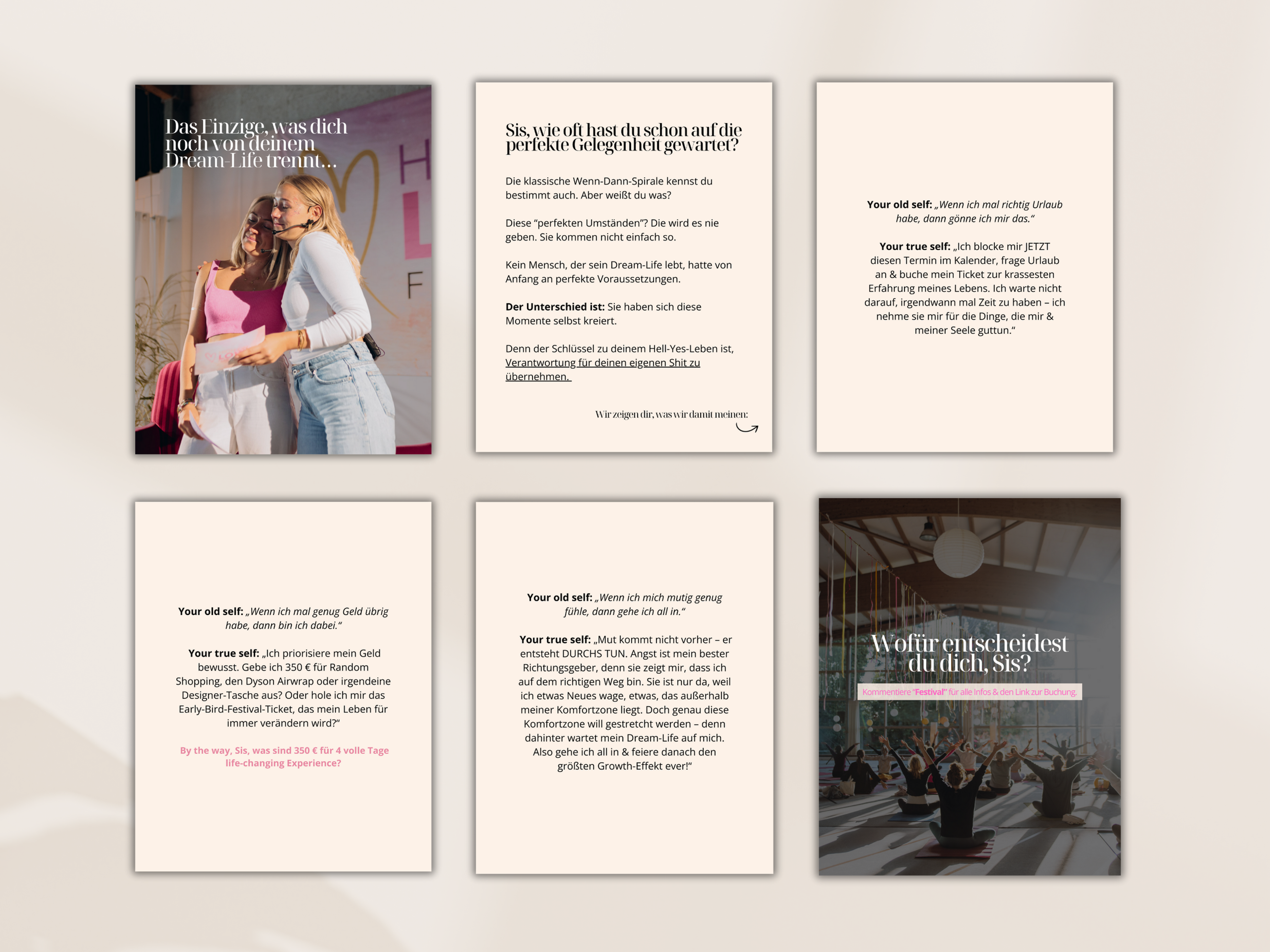Social content for the High on Love Festival – Sisterhood of Selfcare